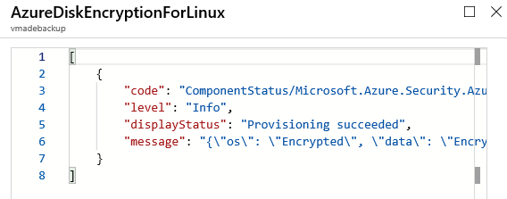 Detailed status in JSON format