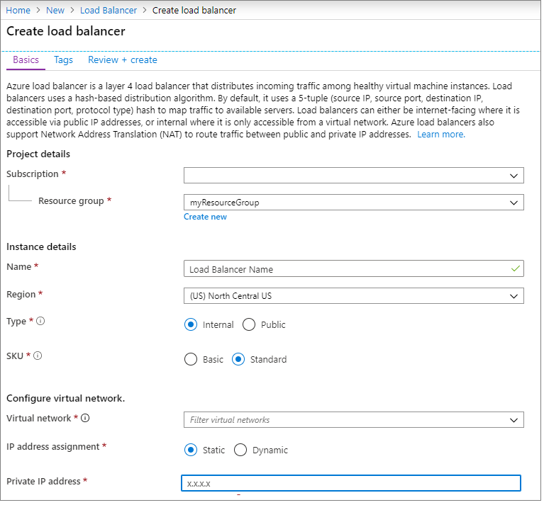 Set up the load balancer