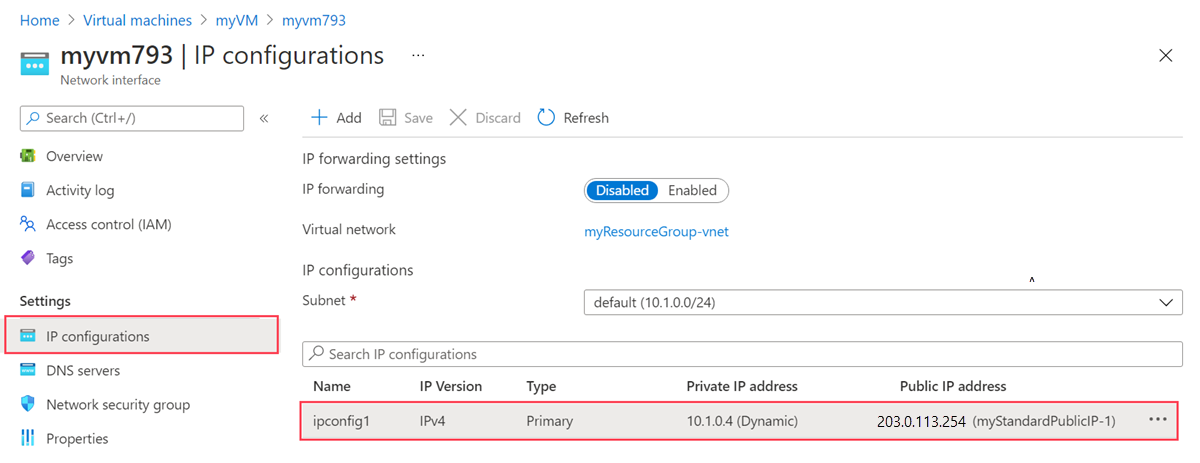 Select the ipconfig to change the IP address.