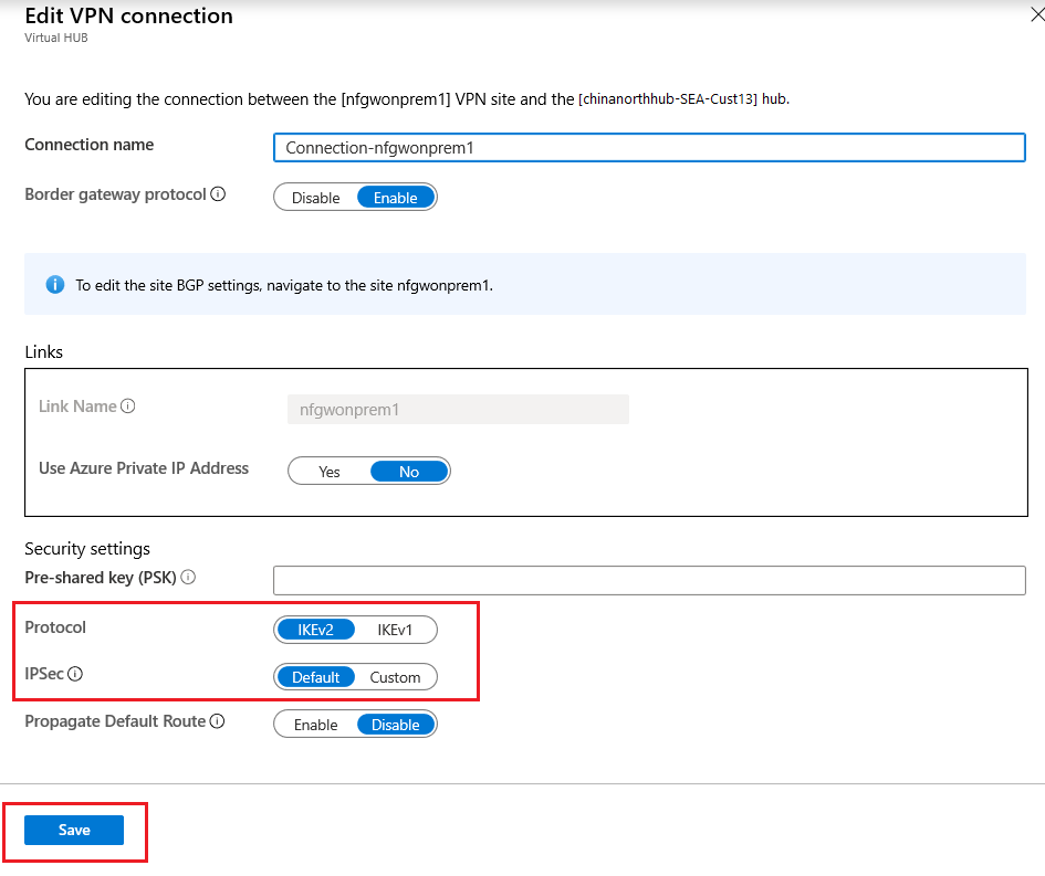 configure and save