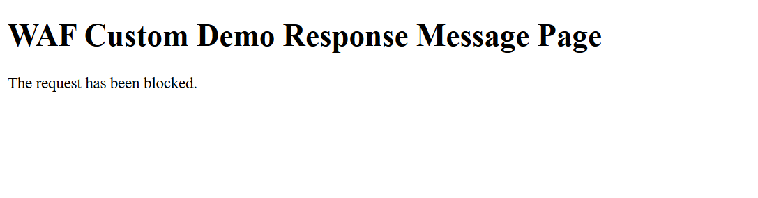 Screenshot that shows a custom response example.