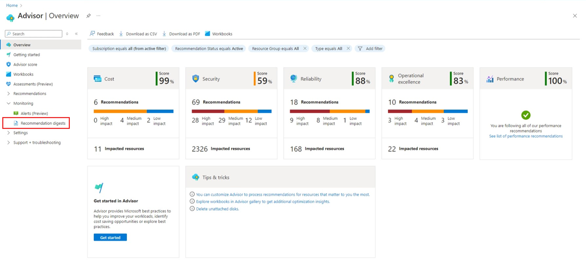 建议摘要入口点的屏幕截图。