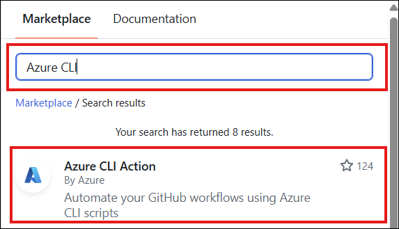 选择 Azure CLI 操作