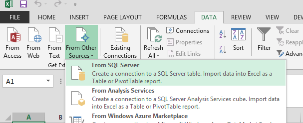 从其他源导入 Excel