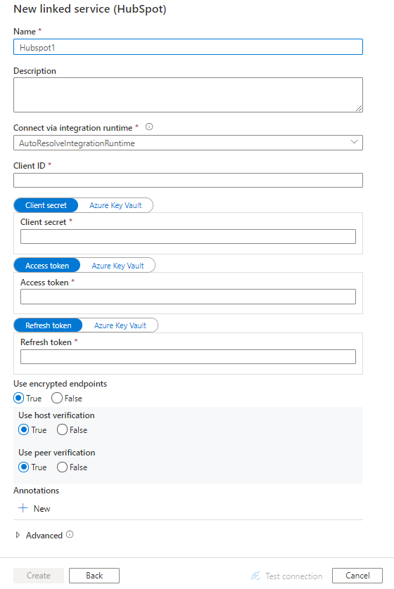 配置到 HubSpot 的链接服务。