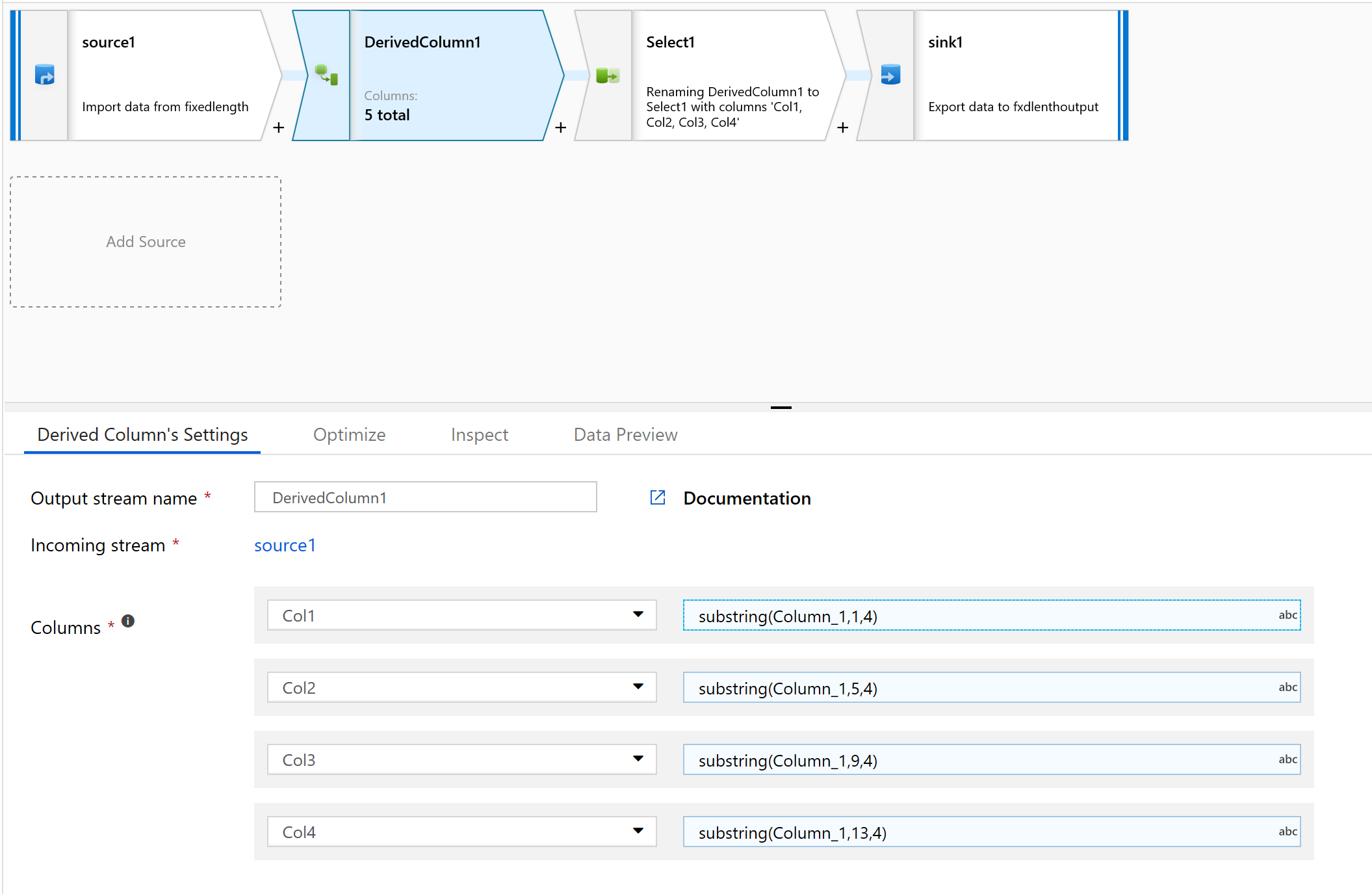 派生列 (derived column)