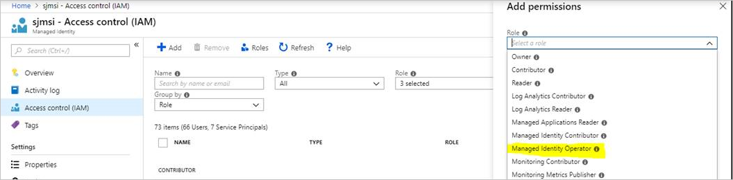 HDInsight Managed Identity Operator Role Assignment