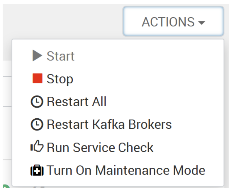 Screenshot showing action button.