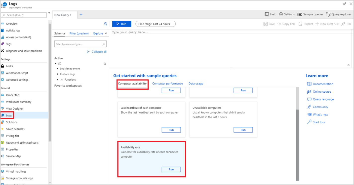 Log Analytics workspace logs