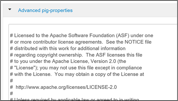 高级 Apache Pig 属性。