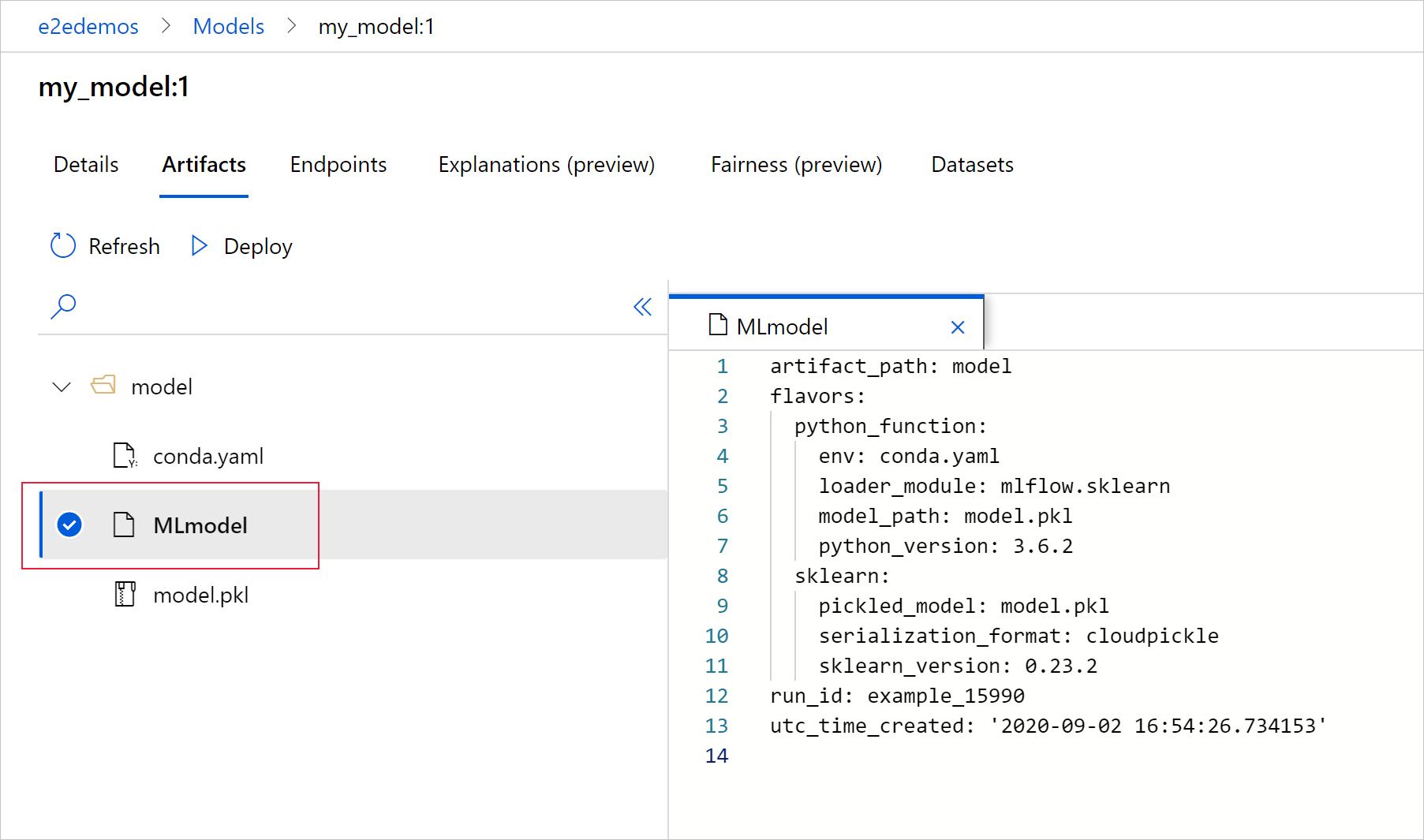 MLmodel-schema