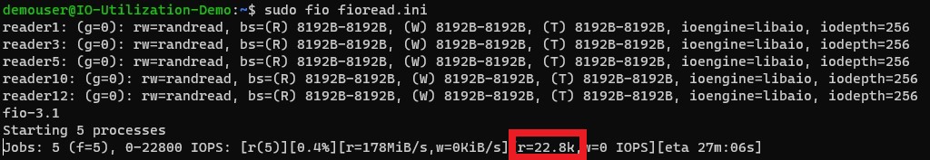 突出显示了 r=22.8k 的 f i o 输出屏幕截图。