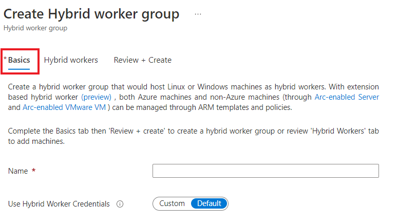显示在“基本信息”选项卡中输入名称和凭据的屏幕截图。
