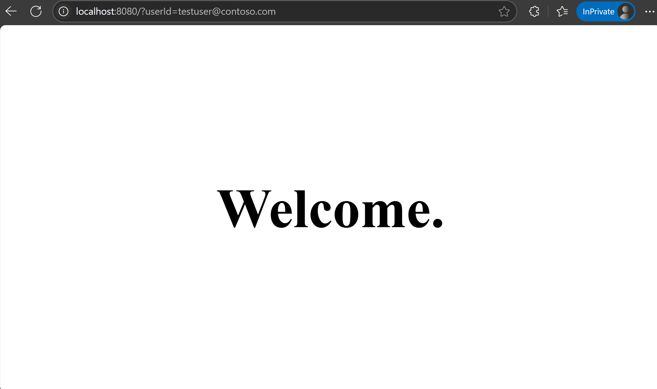 应用的屏幕截图，其中显示了默认内容。