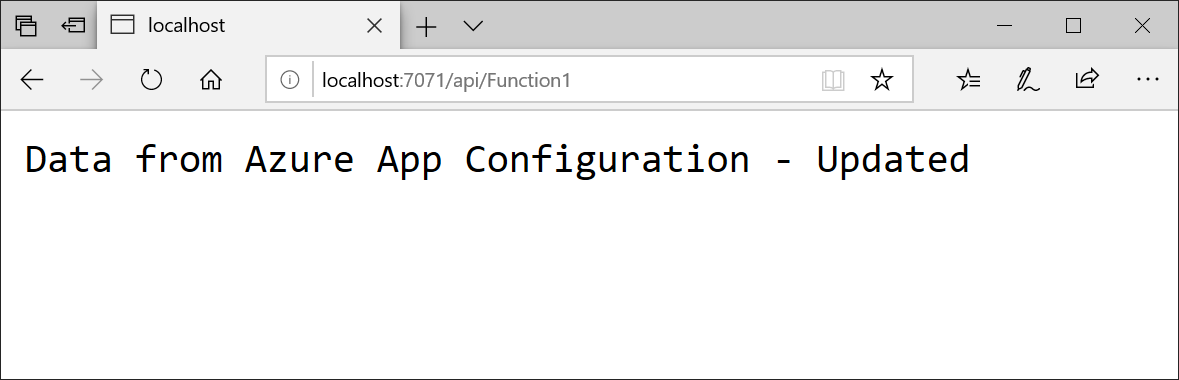 Quickstart Function 刷新本地
