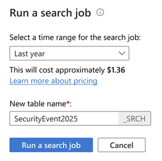 显示成本估算预览的屏幕截图。