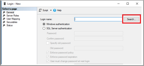 在“登录 - 新建”对话框中，选择“搜索