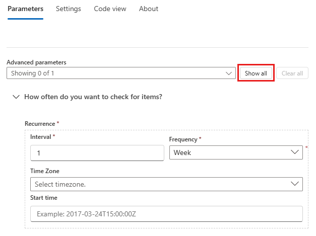 屏幕截图显示了为此触发器设置的所有参数。