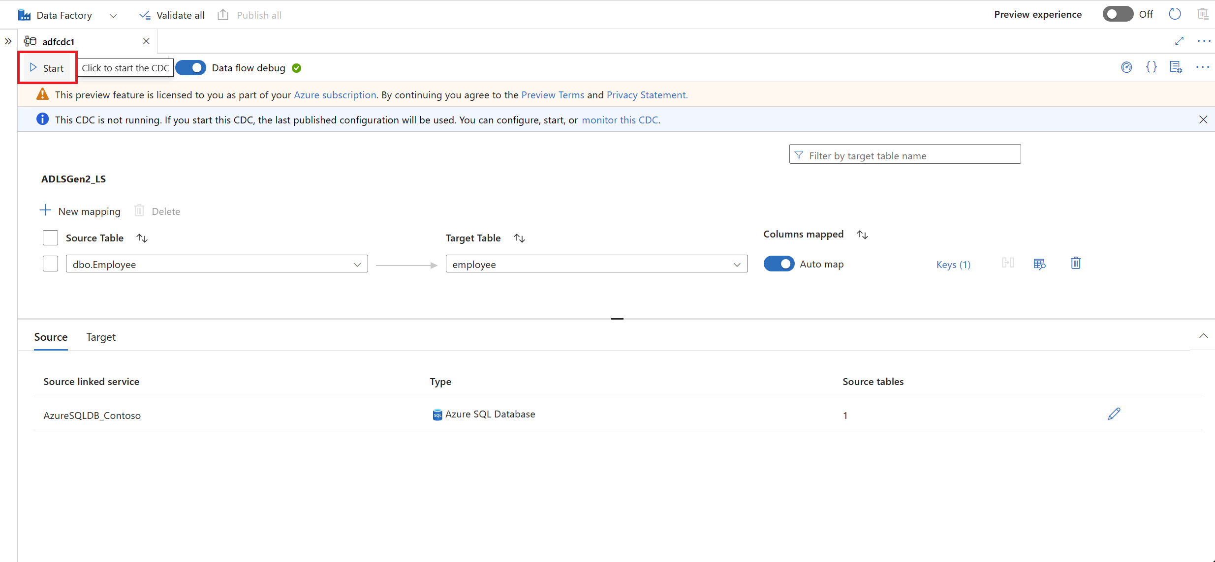 屏幕截图显示画布顶部的“开始”按钮。