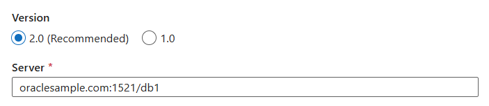 使用 Easy Connect (Plus) 命名的链接服务的屏幕截图。