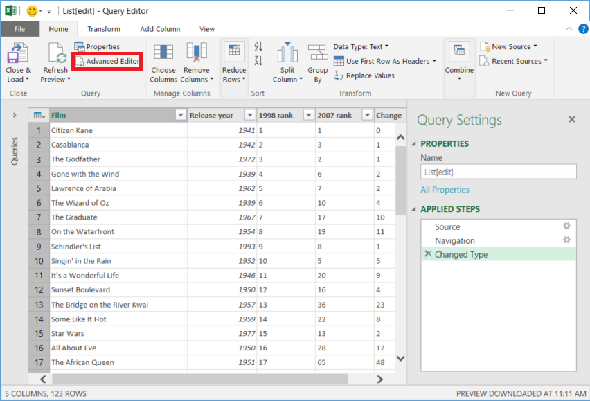 Advanced Editor 按钮