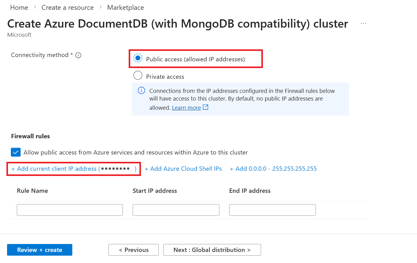 显示网络配置的屏幕截图。