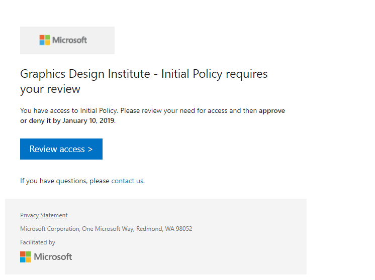 访问审查自我评估者电子邮件