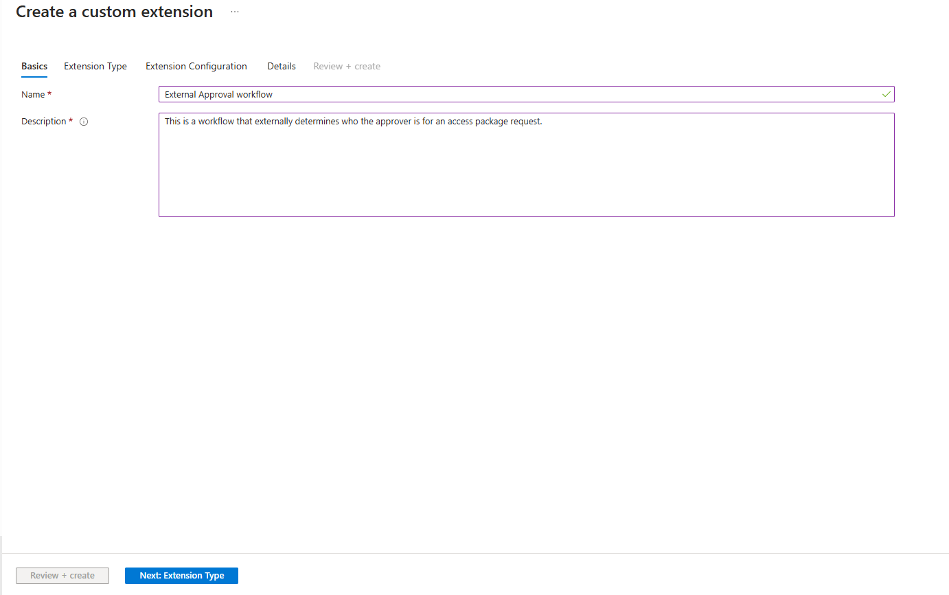 自定义扩展基础的屏幕截图。