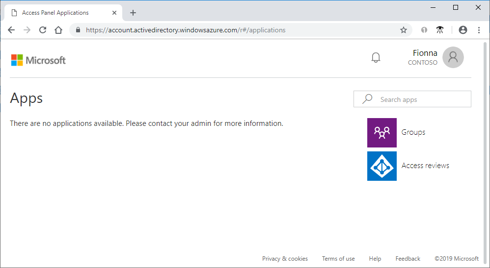 My Apps 门户列出你有权访问的应用