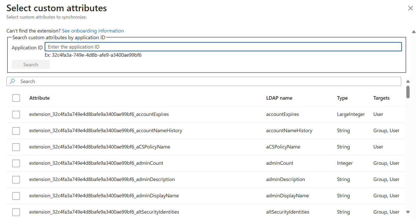如何添加目录扩展属性的屏幕截图。