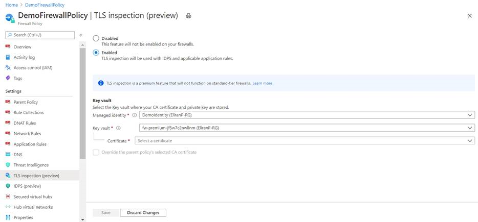 Azure Firewall Premium 概述图