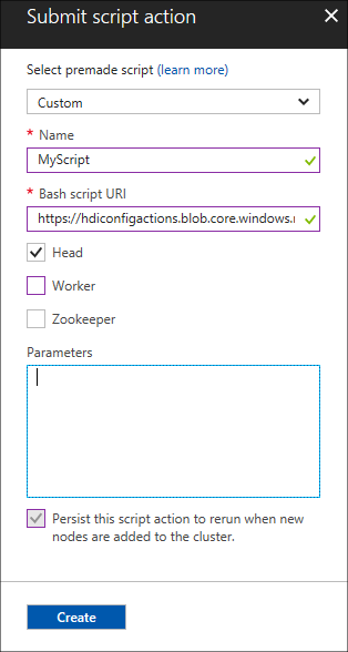 在选择脚本窗体中添加脚本。