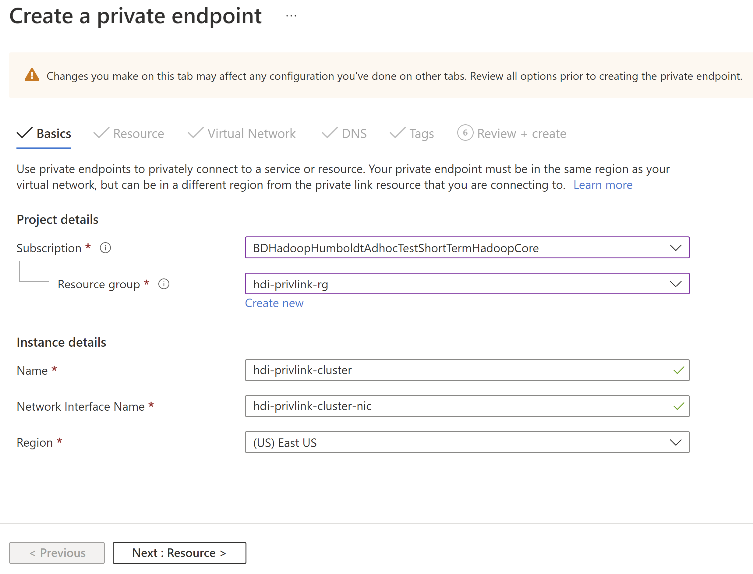 专用链接基础选项卡的示意图。
