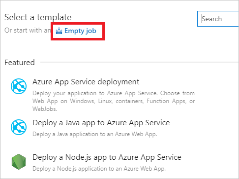 从发布管道的空任务开始