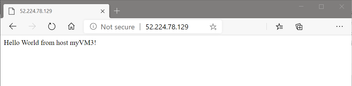 浏览器窗口的截屏，显示负载均衡器测试页。