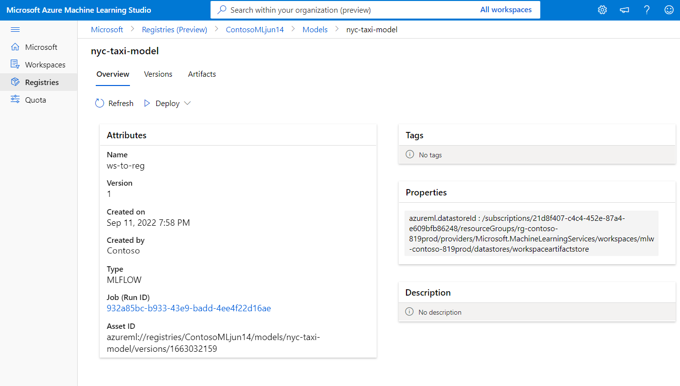 注册表中的模型截图。