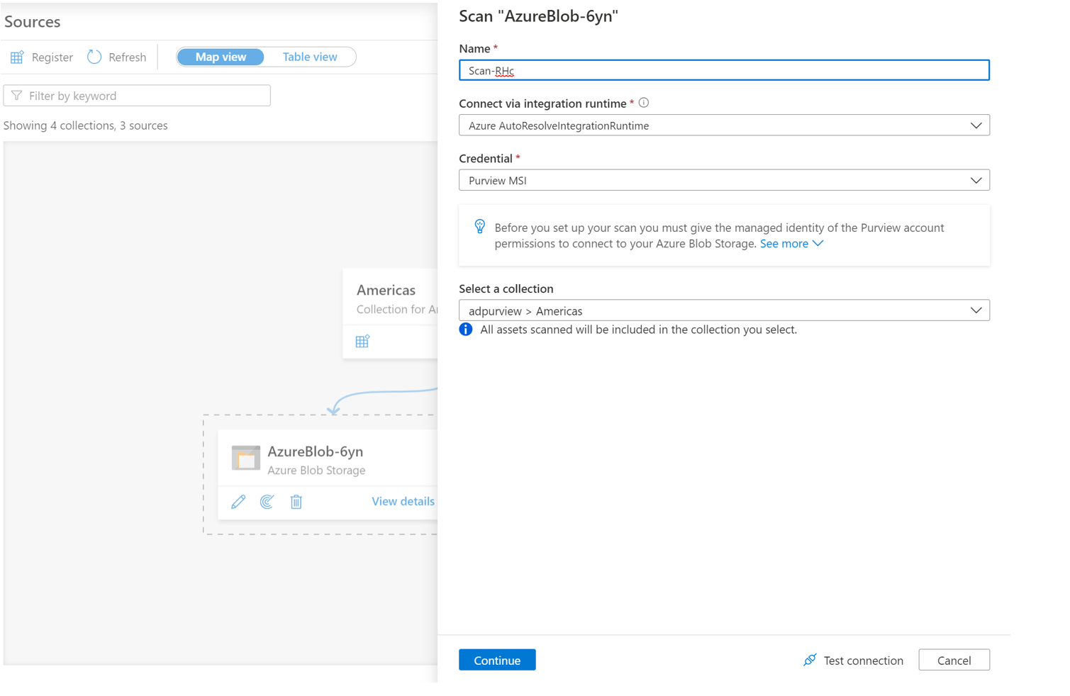 屏幕截图显示用于创建新扫描的屏幕