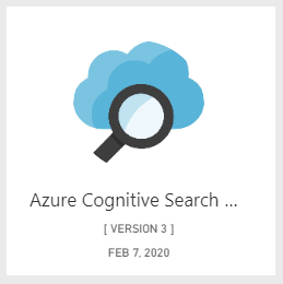 截图显示 Azure Cognitive Search 应用程序，可从应用程序列表中进行选择。