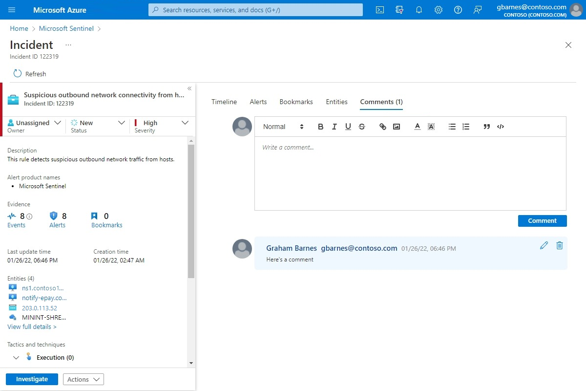 查看和输入注释的屏幕截图。