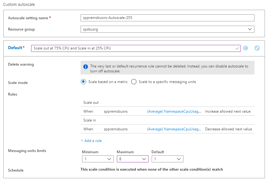 基于指标的默认规则