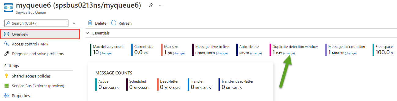 为队列设置重复检测窗口大小