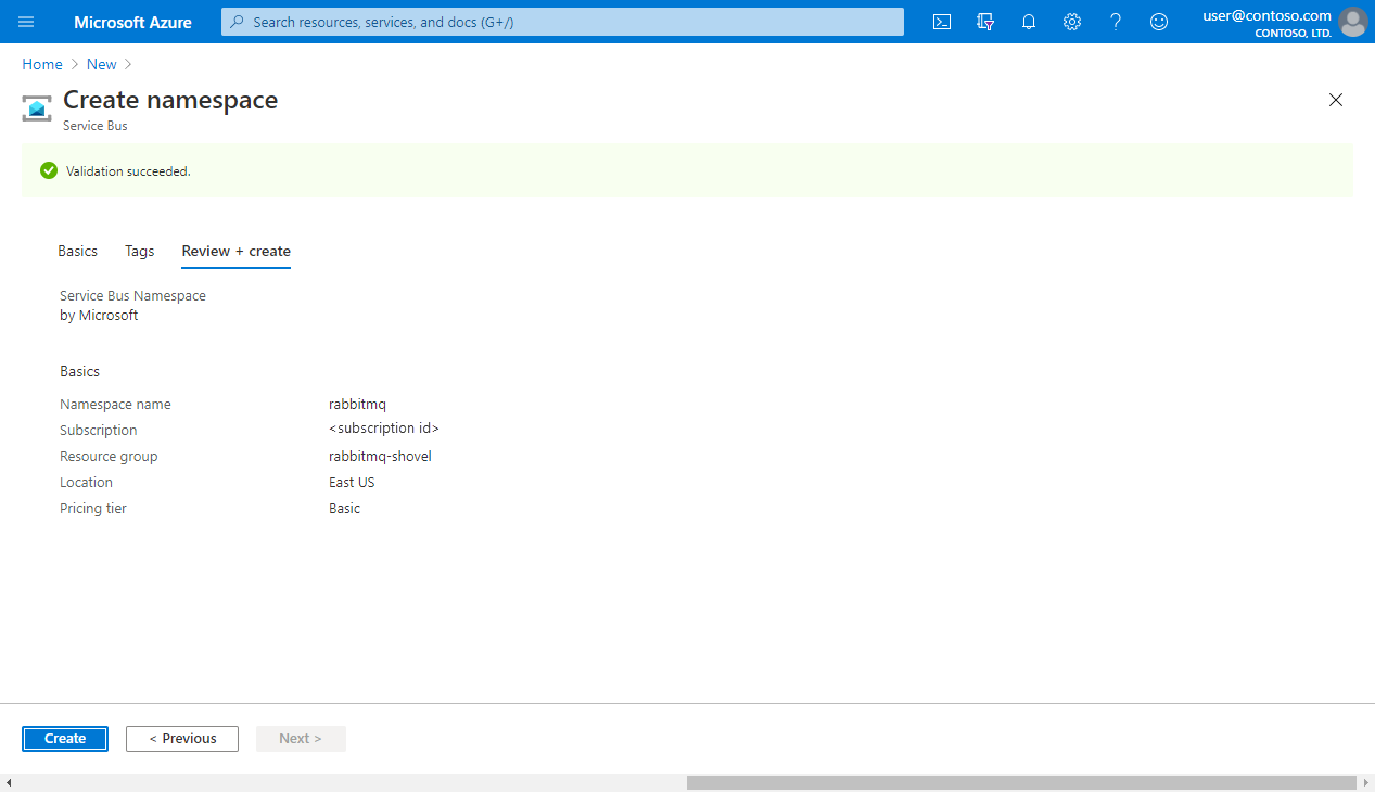 创建命名空间确认