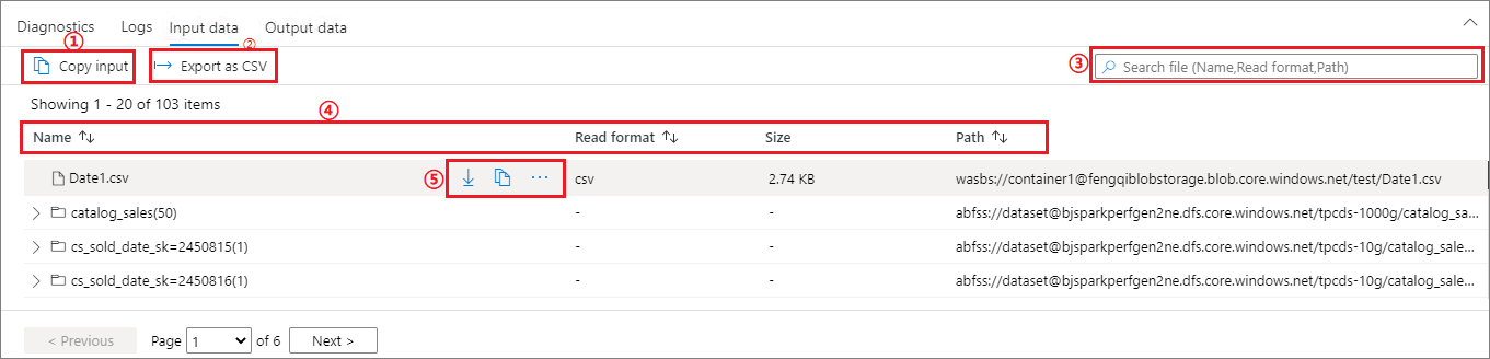 输入选项卡的屏幕截图。