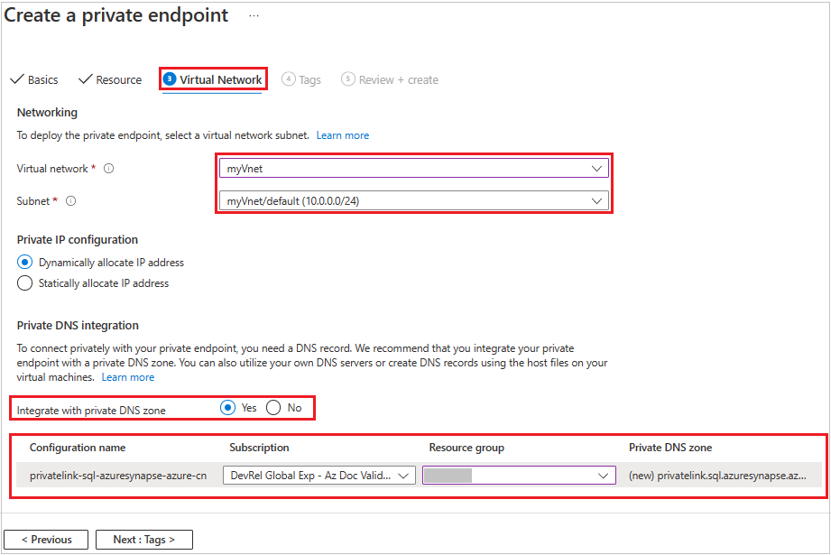 选择订阅和区域详细信息 3