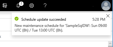 指示维护计划未在所选区域中处于活动状态的消息的屏幕截图。
