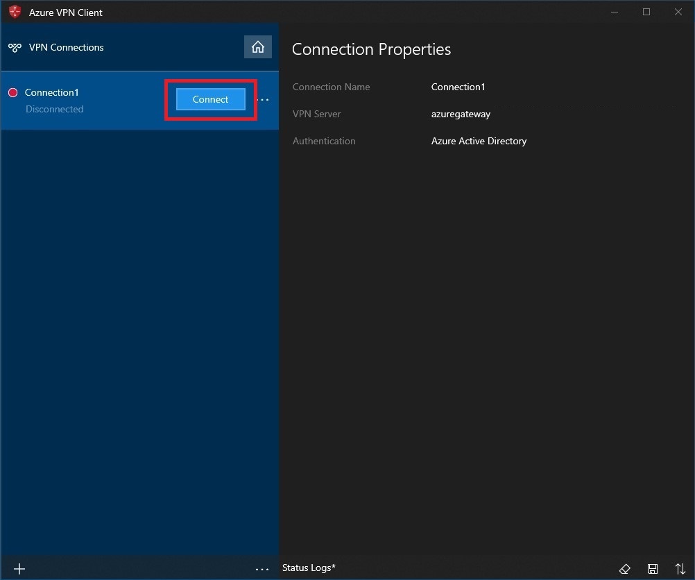 屏幕截图显示适用于您连接的连接按钮。
