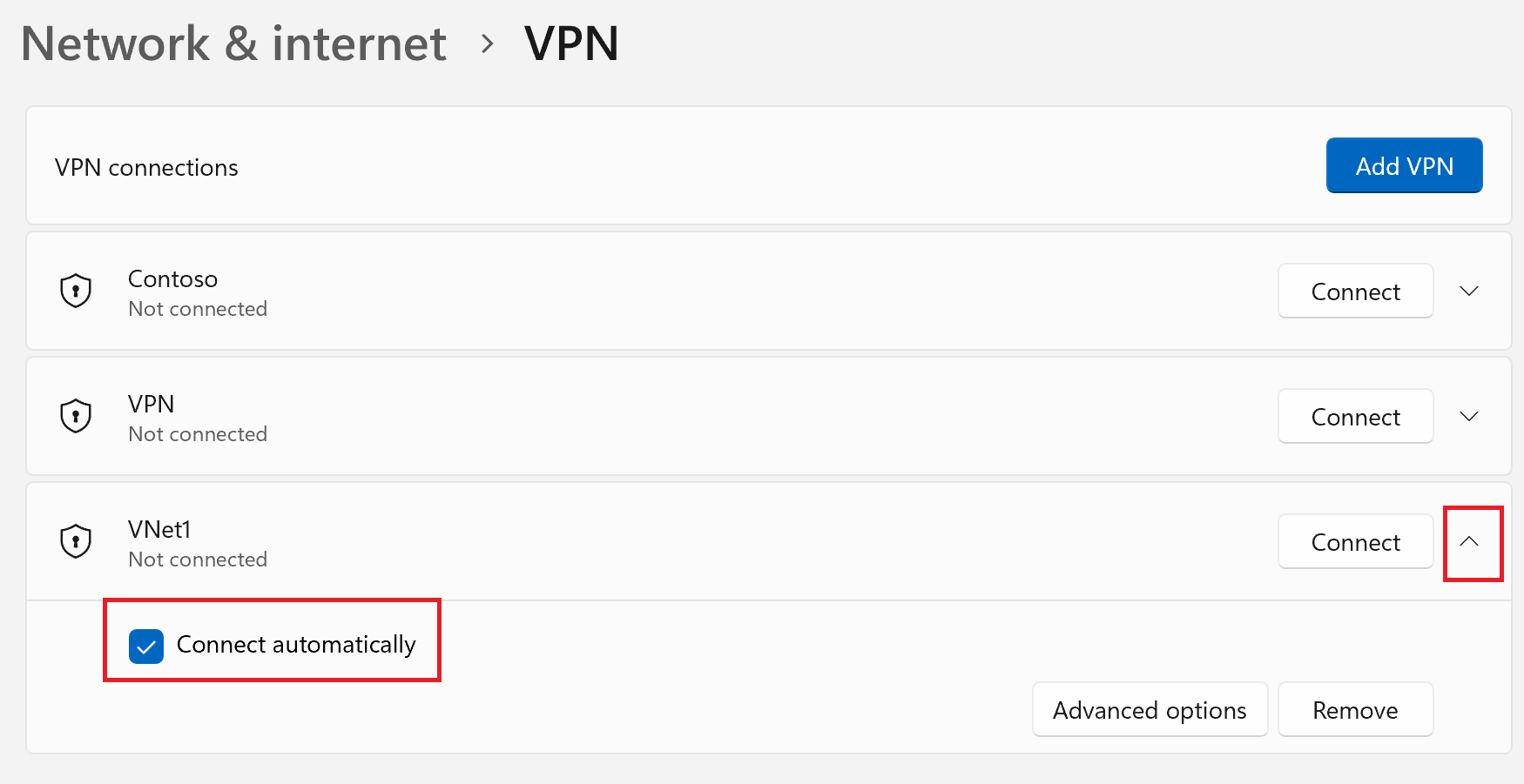 选中了“自动连接”框的“设置”窗口的屏幕截图。
