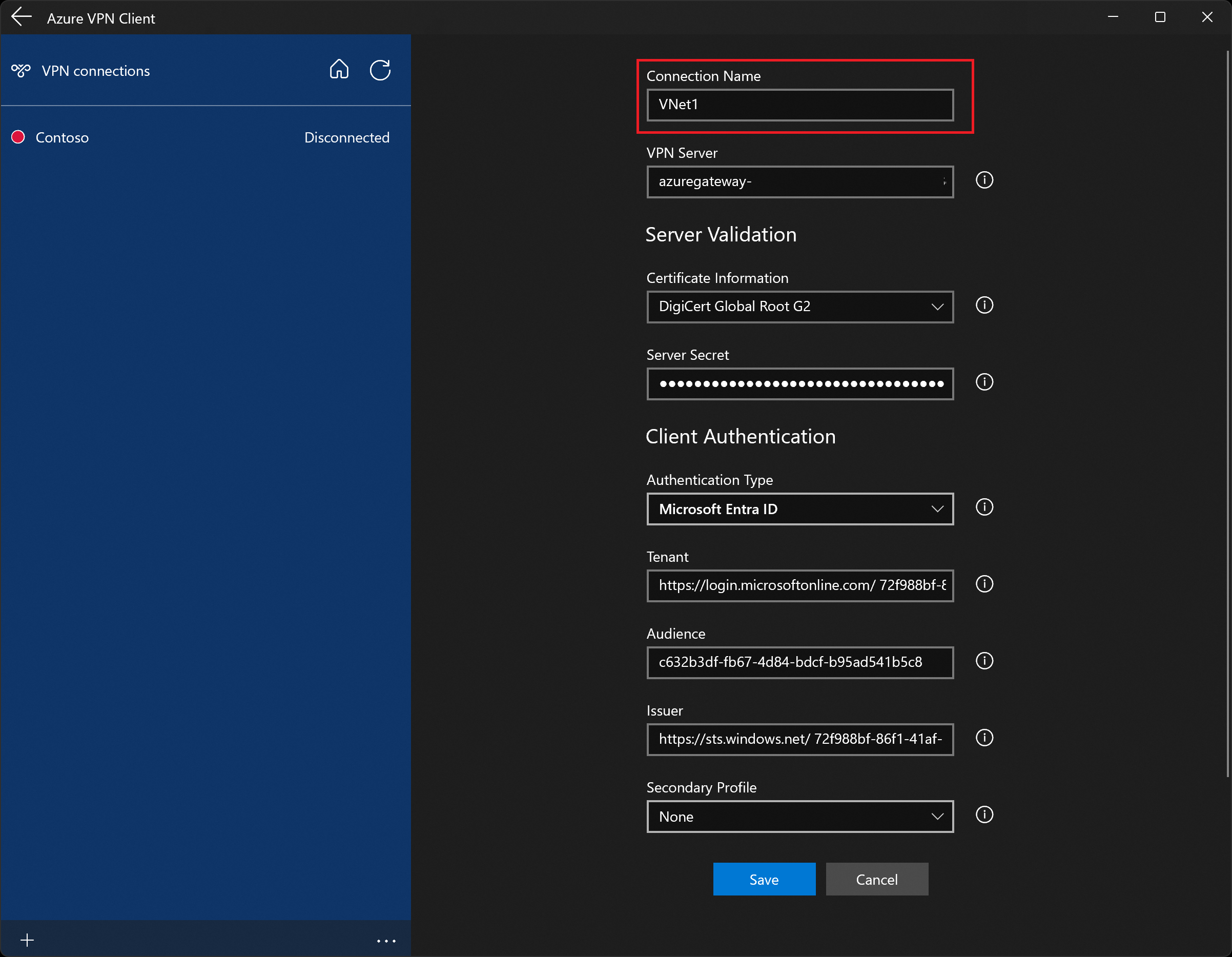 屏幕截图显示“保存配置文件”。