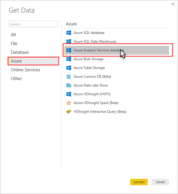 在“获取数据”中连接