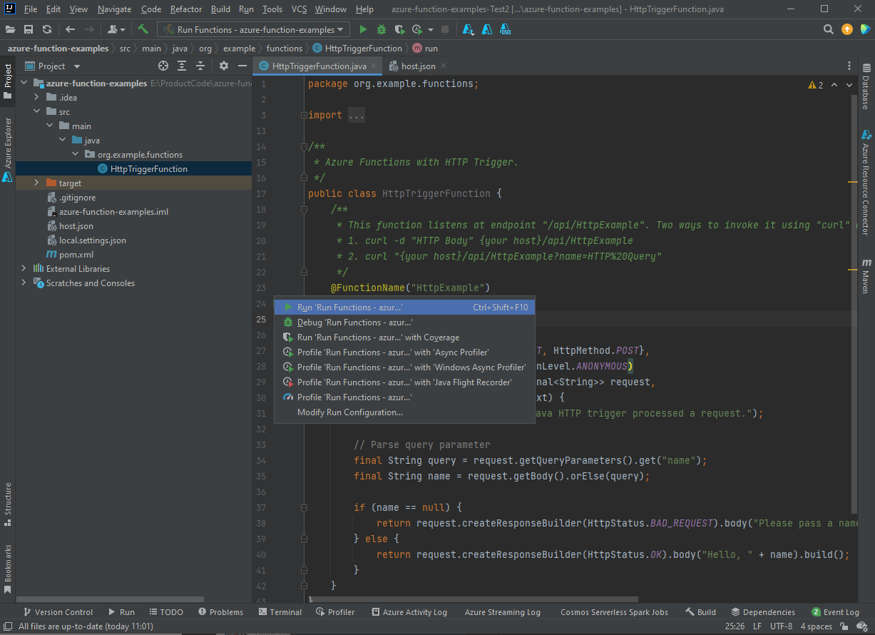 在本地运行的项目。